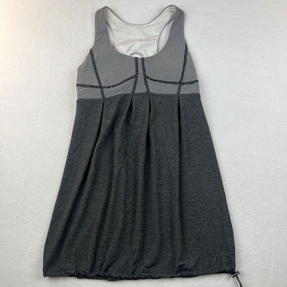 Lululemon Racerback Tank Top Drawstring Bottom Padded Adjustable‎ Gray Women's 6 - Picture 1 of 7